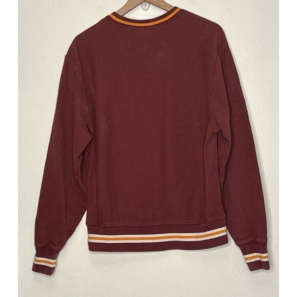 Champion Premium Reverse Weave Crew Medium Chenille C Applique Loose Maroon - Picture 2 of 6